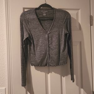 American Eagle, medium, gray cardigan